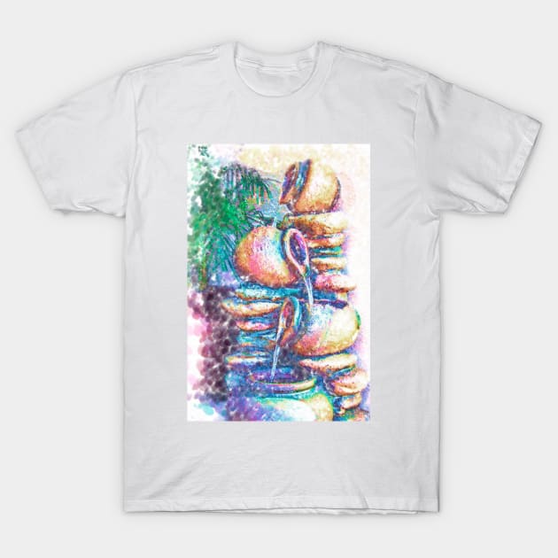 Patio Fountain T-Shirt by KirtTisdale